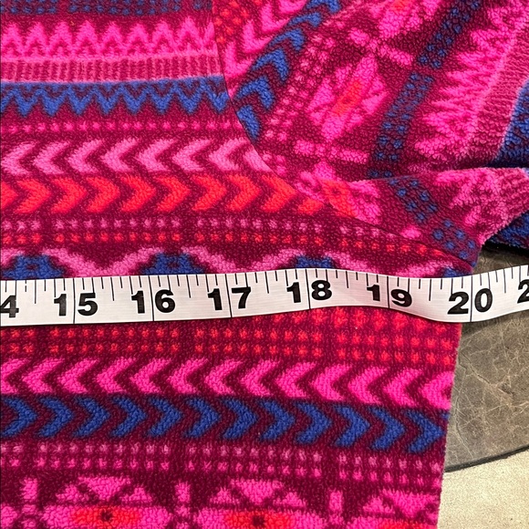 Columbia Glacial Fleece Cowl Neck Pullover Aztec Print Pink/Purple Medium - Picture 4 of 8